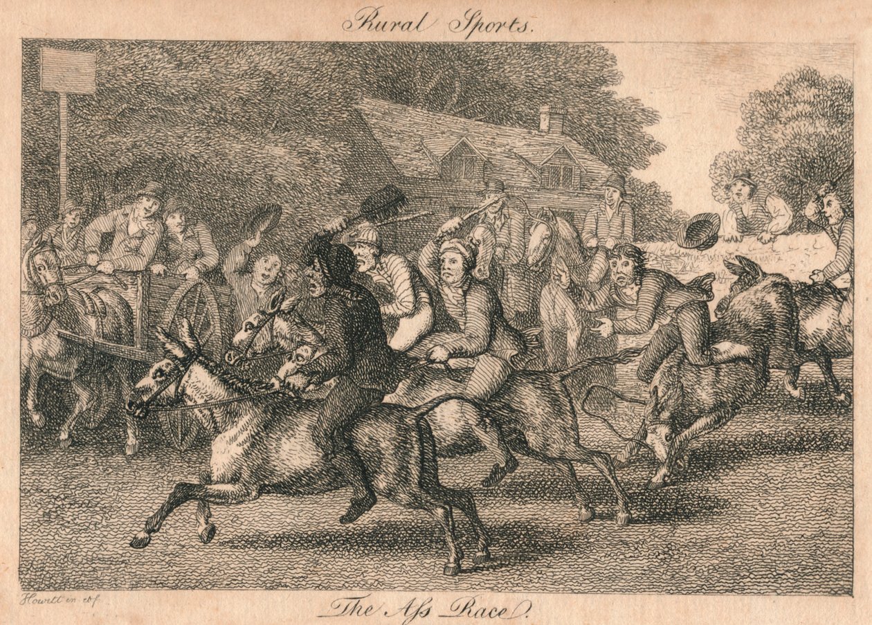 Venkovské sporty – The Ass Race, 1800. od Unbekannt