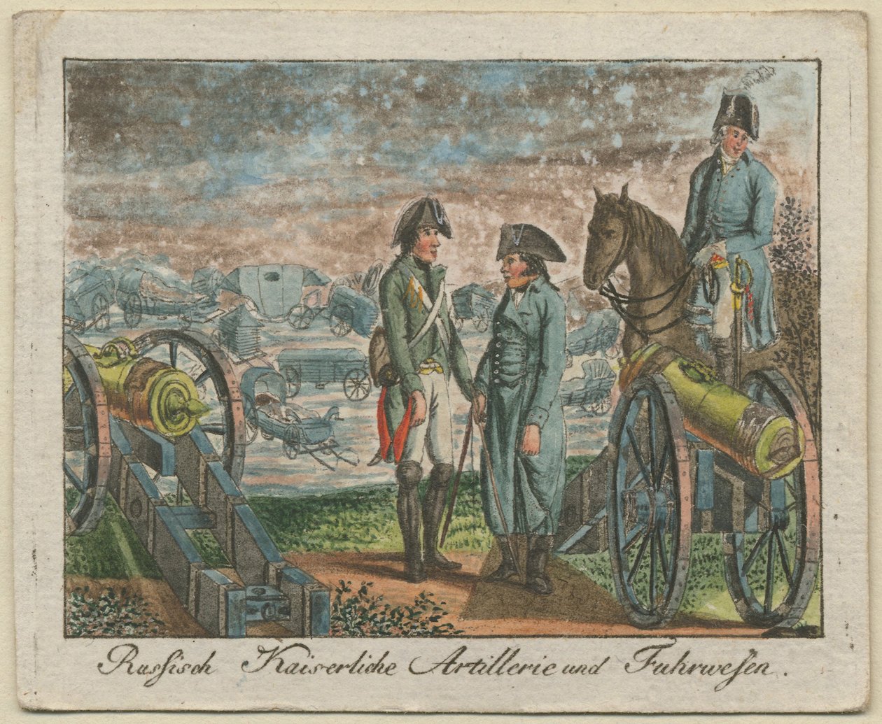 Posádka ruského císařského dělostřelectva, 1799 od Unbekannt