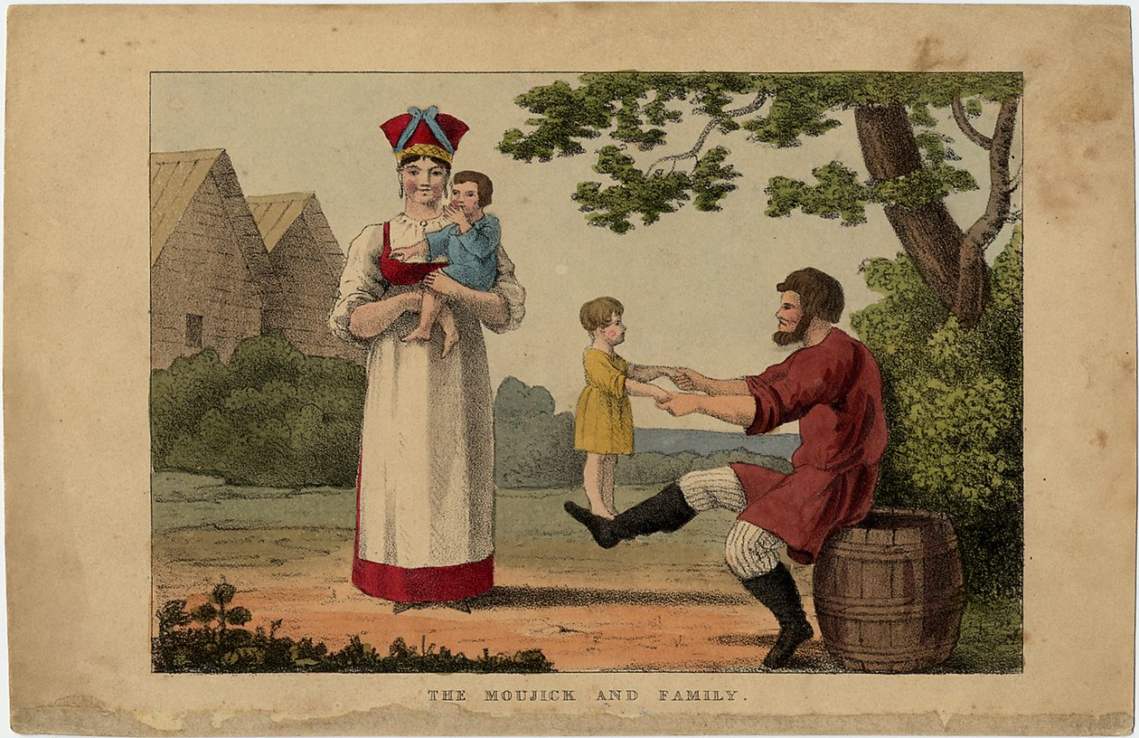Ruská rolnická rodina, 1810s od Unbekannt