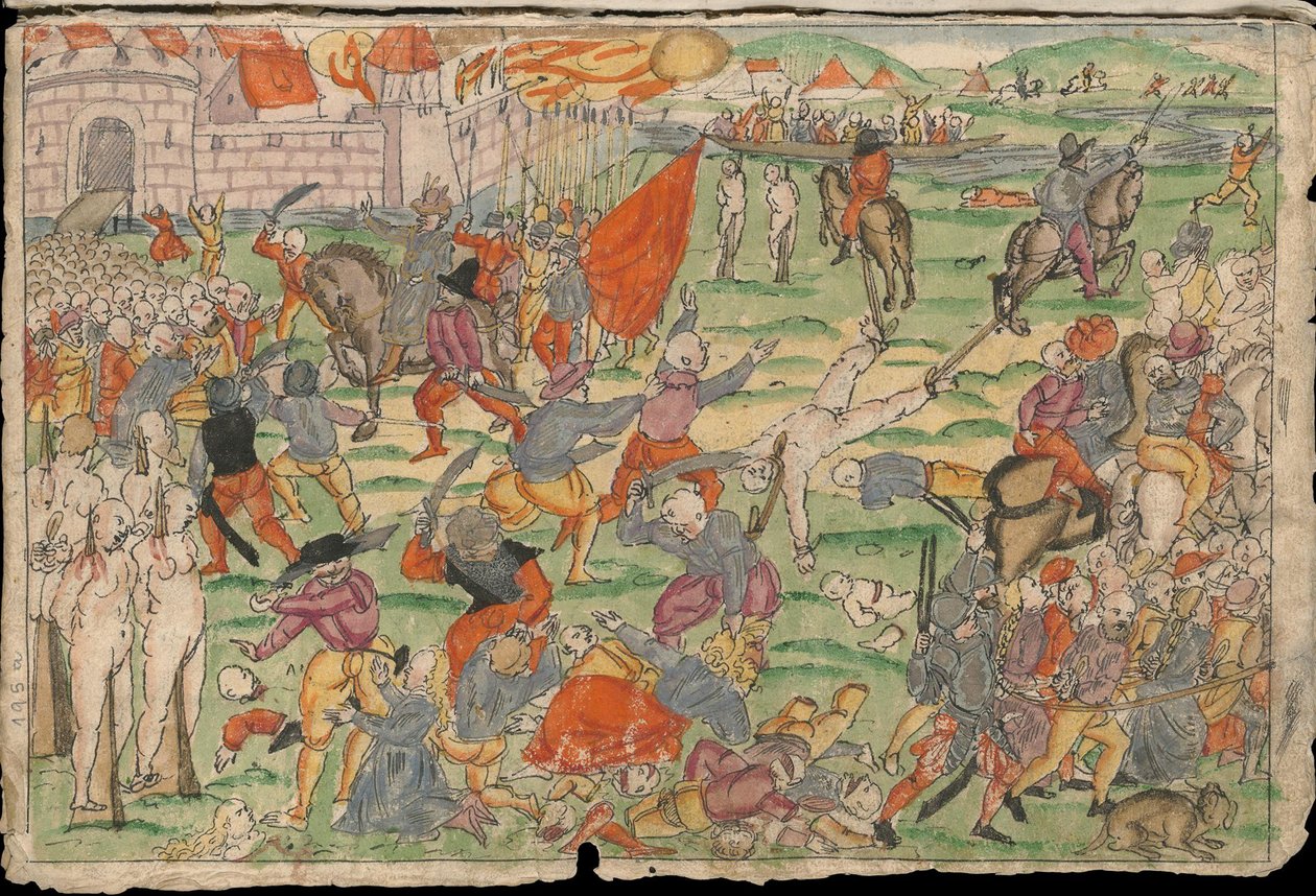 Ruská zvěrstva v Livonsku v červenci a srpnu 1577. Ze sbírky zpráv Johanna Jakoba Wicka od Unbekannt