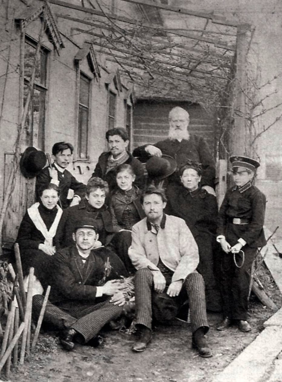 Ruský autor Anton Čechov s rodinou a přáteli, 1890 od Unbekannt
