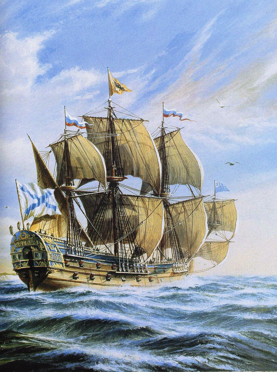 Ruská loď linie Poltava, 1712 od Unbekannt