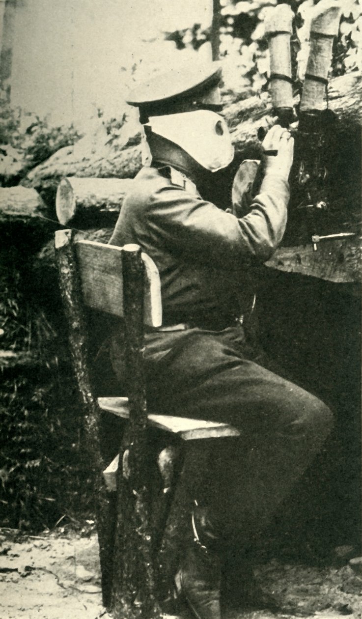 Ruský voják používající periskopickou pušku, první světová válka, 1914-1918, c1920. od Unbekannt