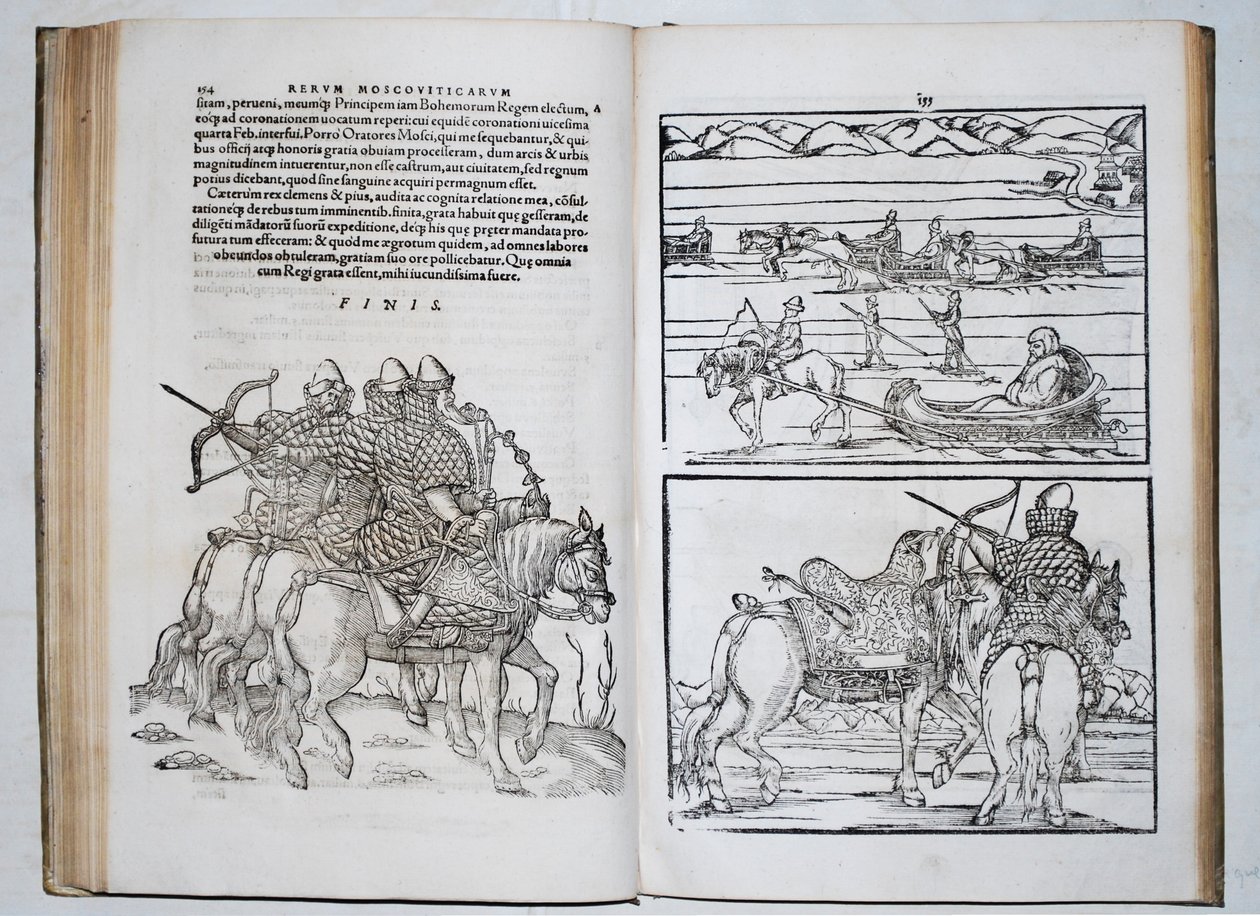 ruští válečníci. Siegmund von Herberstein cestuje Ruskem Od: Rerum Moscoviticarum commentarii.., 1571 od Unbekannt