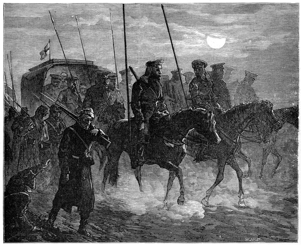 Ruští ranění opouštějící Plevnu, rusko-turecká válka, 1877-1878, 1900 od Unbekannt