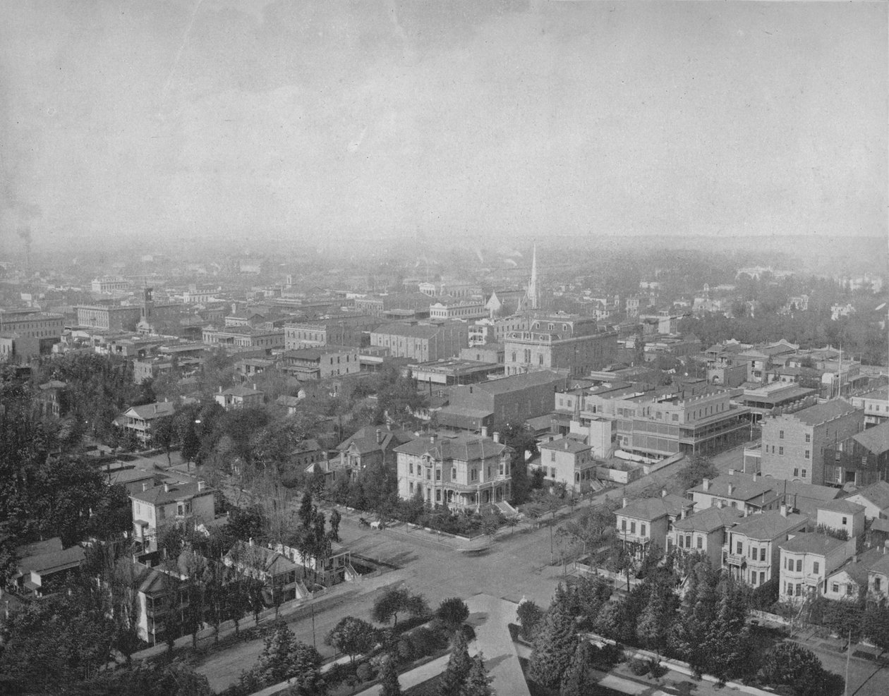 Sacramento, Kalifornie, z dómu Kapitolu, c1897. od Unbekannt