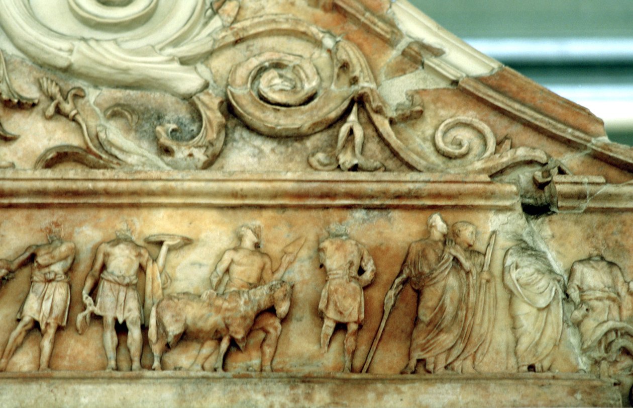 Obětní scéna z Ara Pacis, Řím, 9 př.nl od Unbekannt
