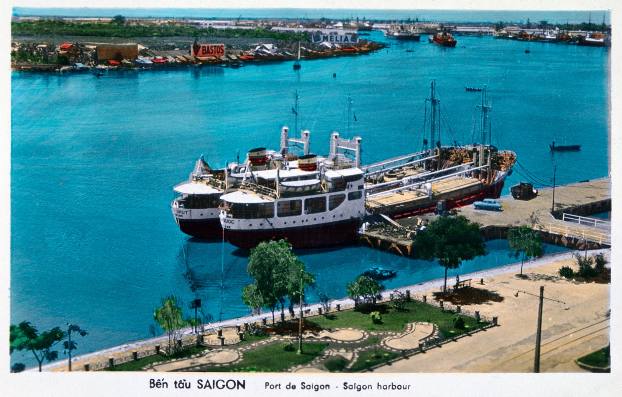 Přístav Saigon, Francouzská Indočína Vietnam, 20. století od Unbekannt