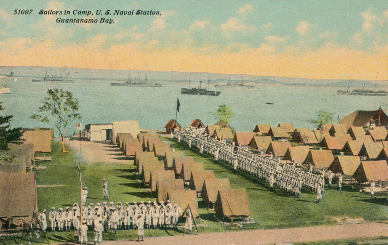 Sailors in Camp, US Naval Station, Guantanamo Bay, c1911 od Unbekannt