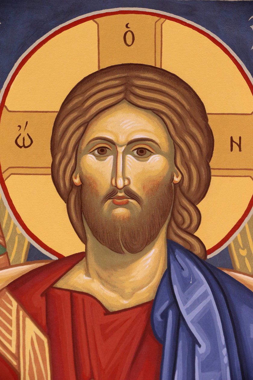 Pravoslavný klášter Saint-Antoine-le-Grand. Ikona Krista Pentokratora, Saint-Laurent-en-Royans, Francie od Unbekannt