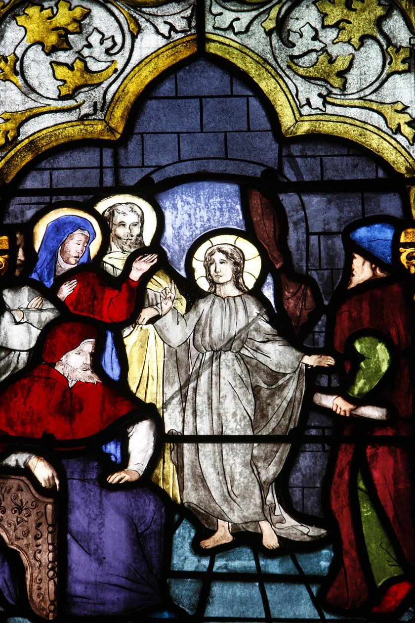 Katedrála Saint-Corentin (Saint Corentin), Quimper Vitráže: Ježíš a lékaři zákona, Quimper, Francie od Unbekannt