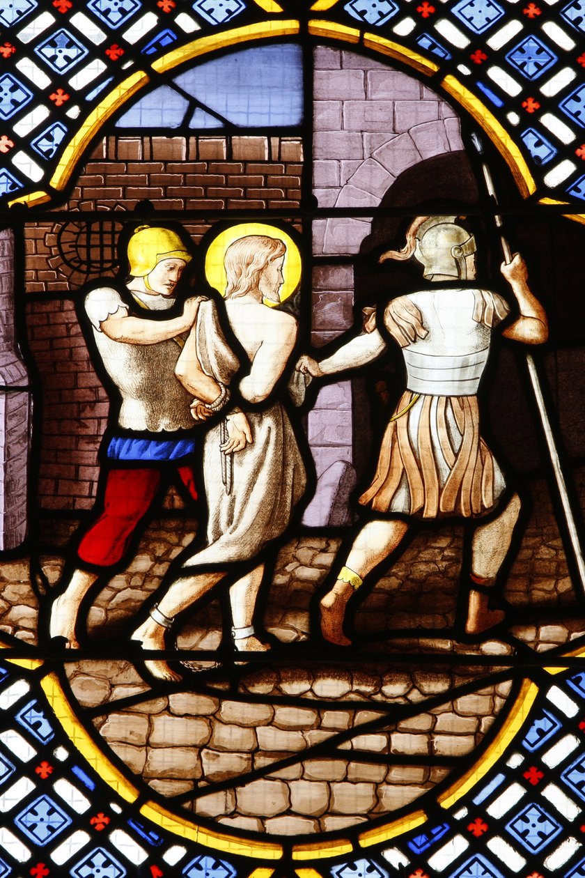 Katedrála Saint-Corentin (Saint Corentin), Quimper Vitráže: St John the Baptist zatčen, Quimper, Francie od Unbekannt
