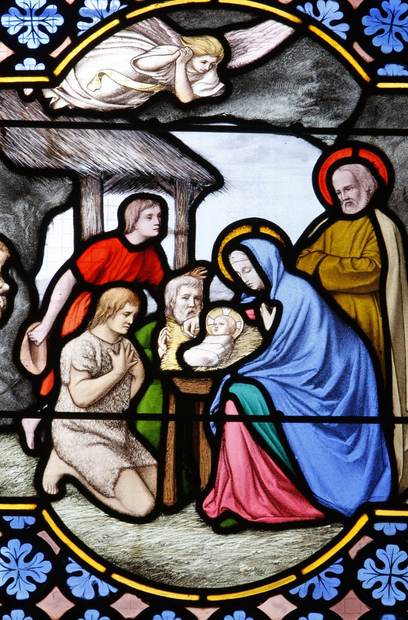 Katedrála Saint-Corentin (Saint Corentin), Quimper Vitráže: uctívání pastýřů, Quimper, Francie od Unbekannt