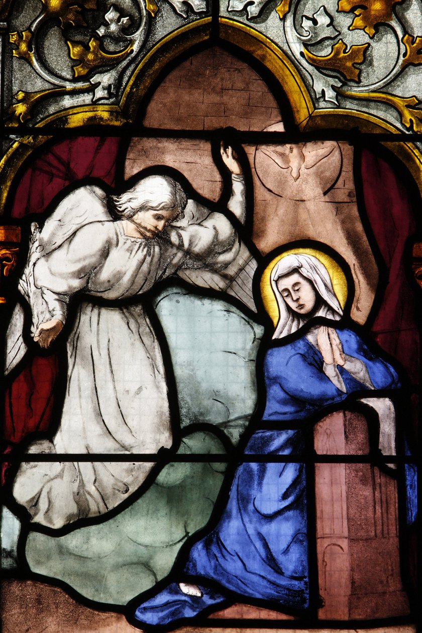 Katedrála Saint-Corentin (Saint Corentin), Quimper Vitráže: Zvěstování, Quimper, Francie od Unbekannt