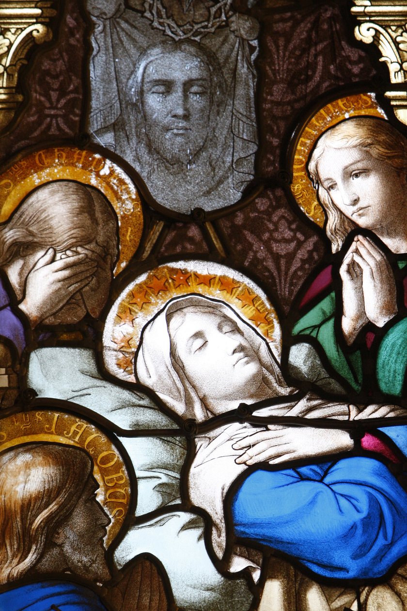 Katedrála Saint-Corentin (Saint Corentin), Quimper Vitráže: Dormition, Quimper, Francie od Unbekannt