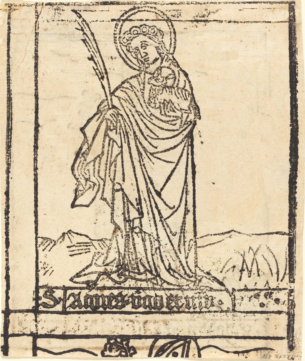 Svatá Anežka [verso], pravděpodobně 14601480. od Unbekannt