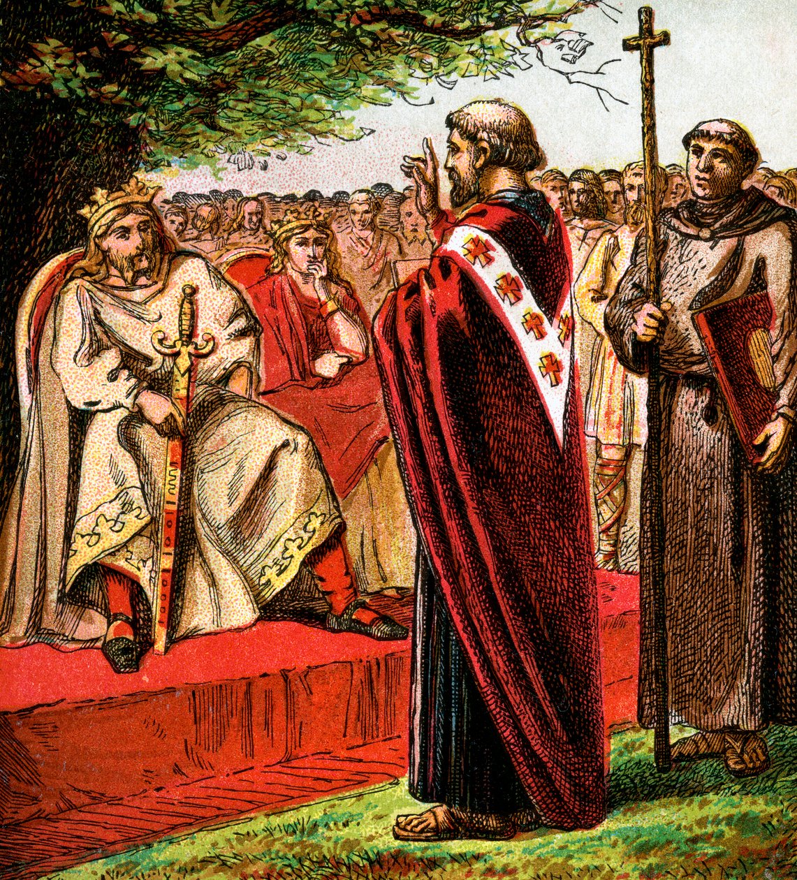 Svatý Augustin a Sasové, c1850 od Unbekannt