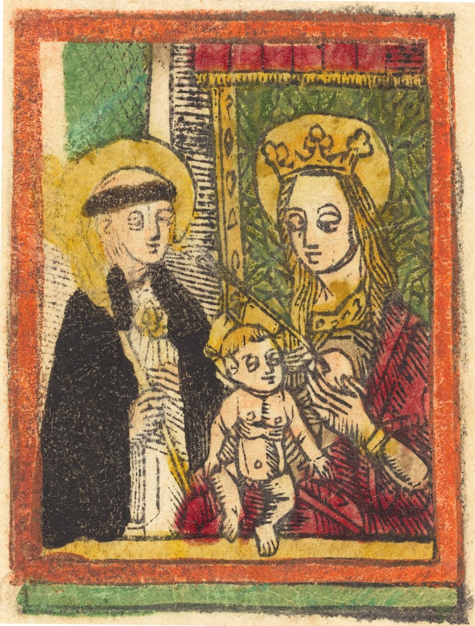 Svatý Bernard s Madonou a dítětem, 14801500. od Unbekannt