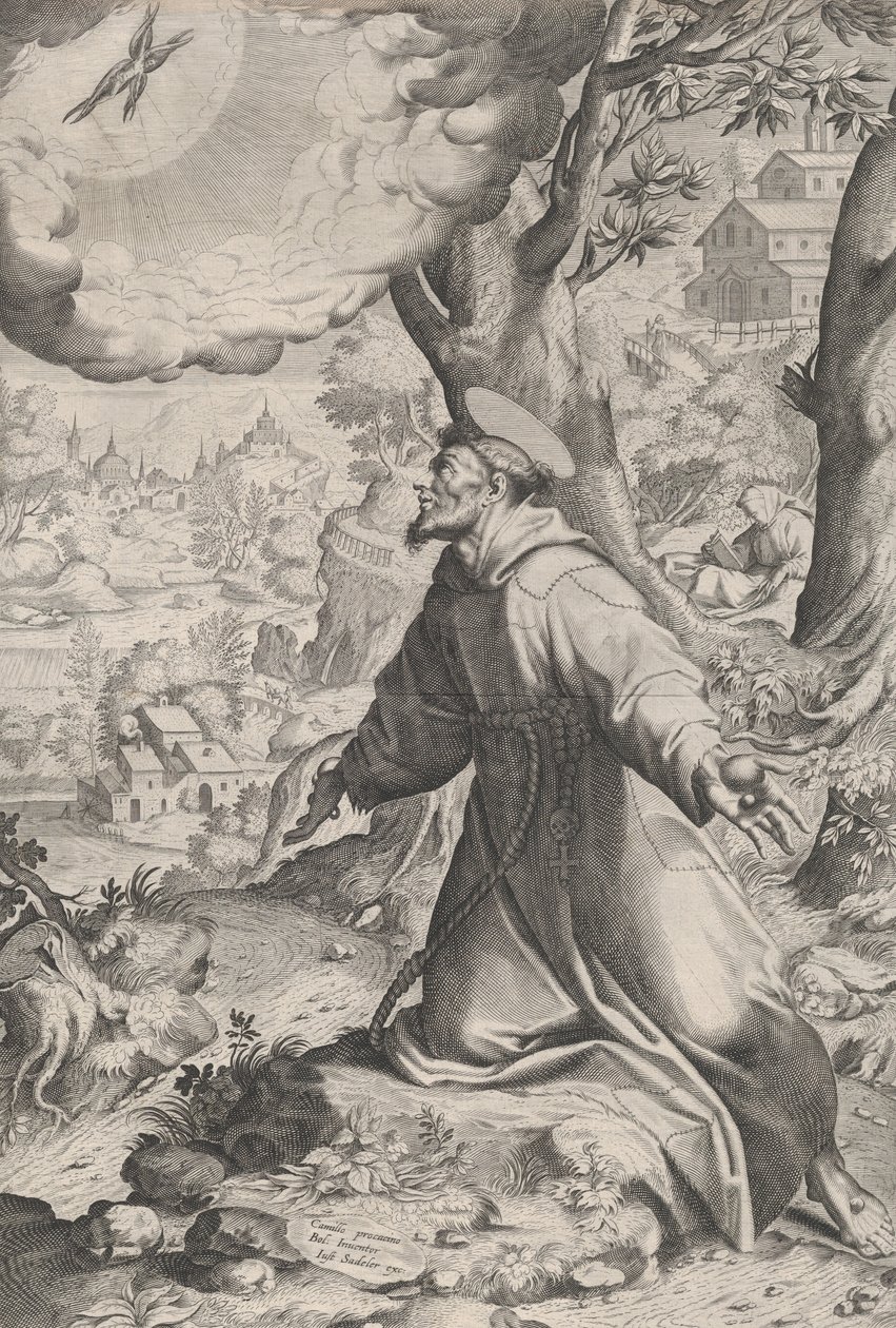 Svatý František přijímající stigmata, 1590-1620. od Unbekannt