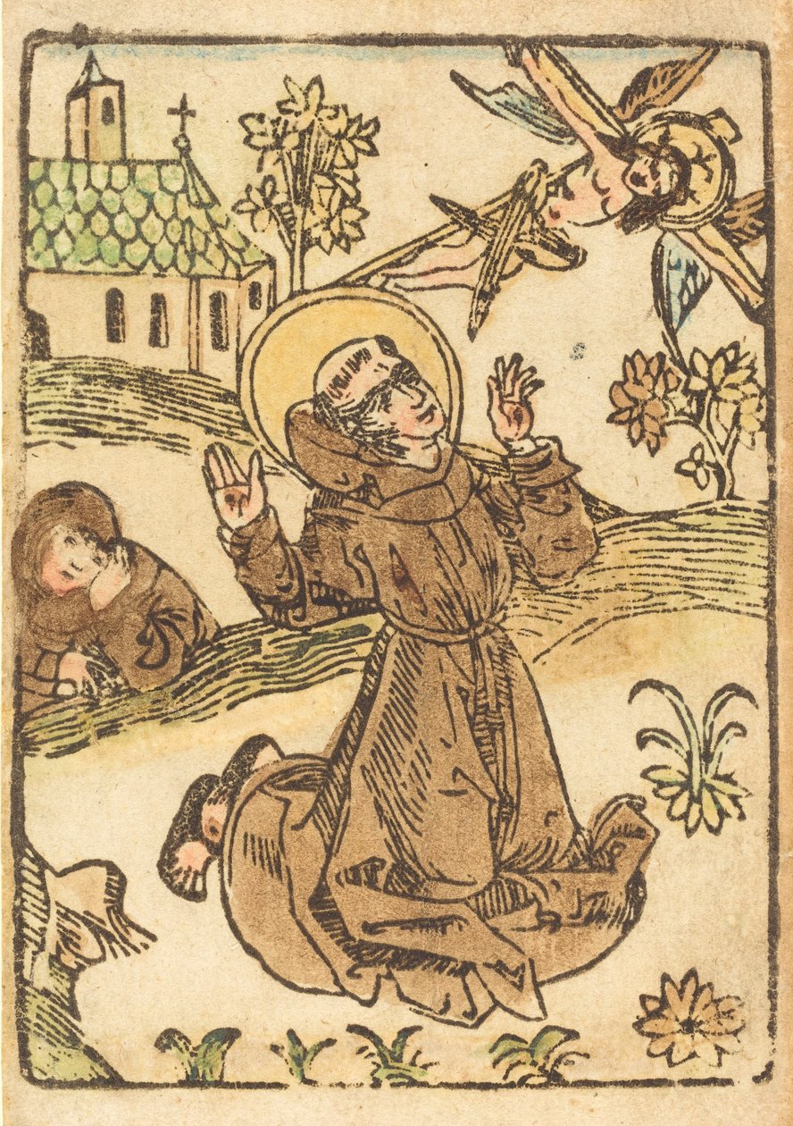 Svatý František přijímající stigmata, c. 1480. od Unbekannt