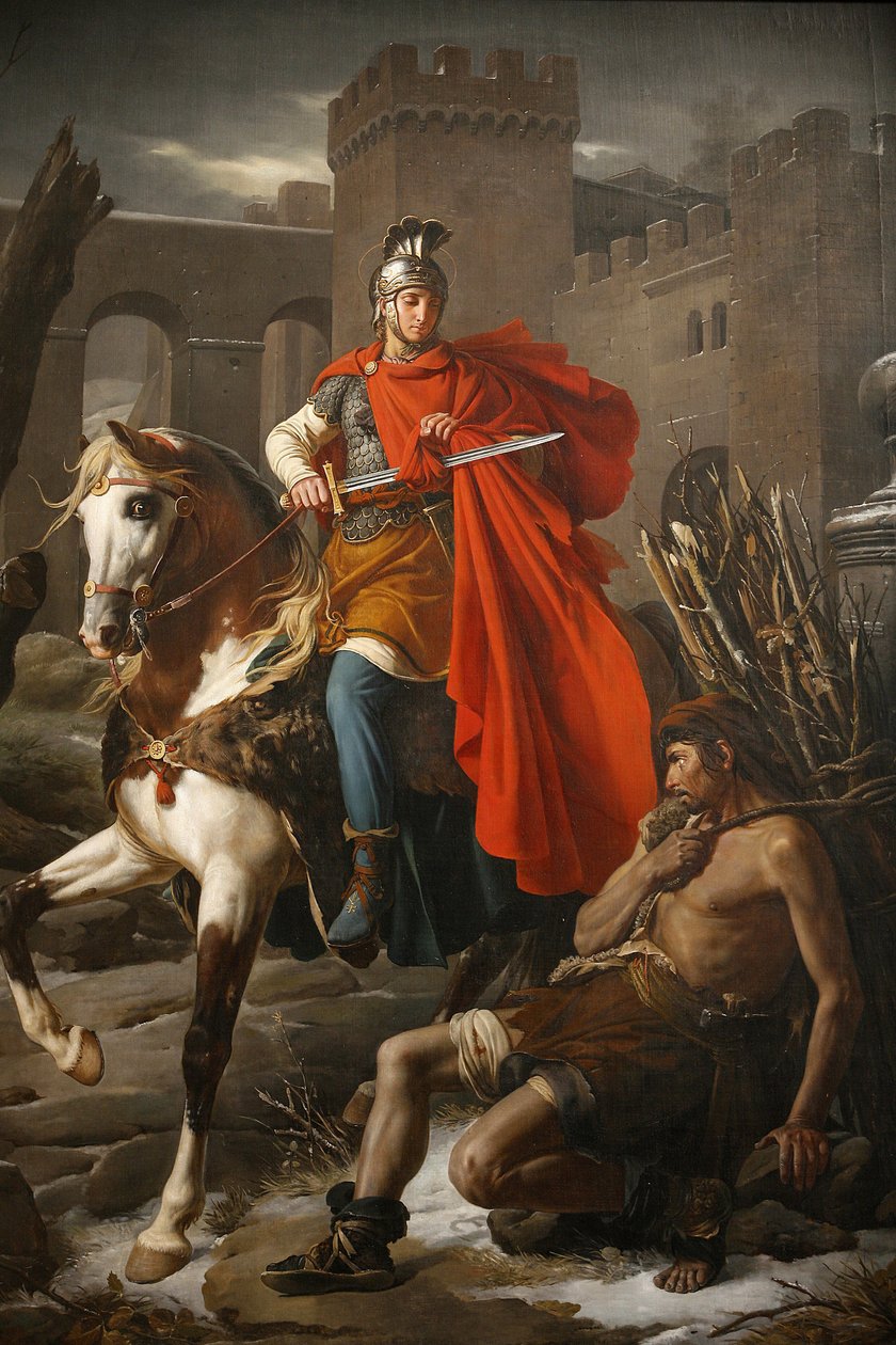 Obraz katedrály Saint Gatien (Saint-Gatien): Svatý Martin sdílí svůj kabát, Tours, Francie od Unbekannt