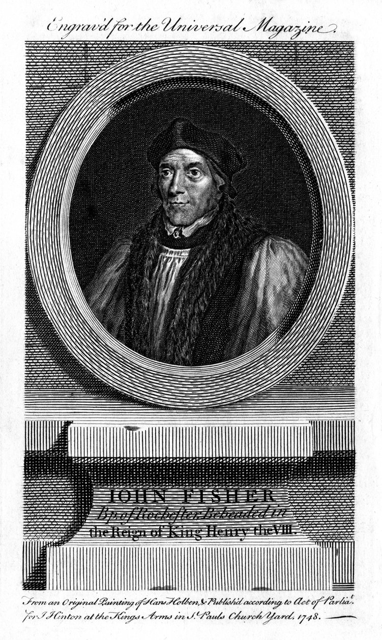 Saint John Fisher, anglický katolický biskup, kardinál a mučedník, 1748 od Unbekannt
