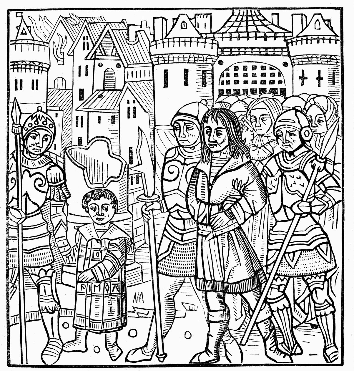 Saint Louis a jeho bratři byli zajati během sedmé křížové výpravy, 1250 1522 od Unbekannt