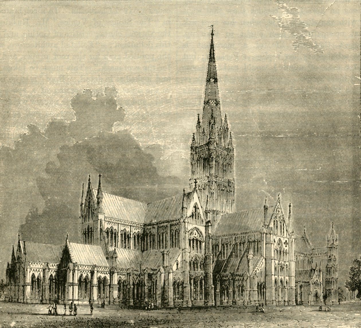 Katedrála v Salisbury, 1890. od Unbekannt