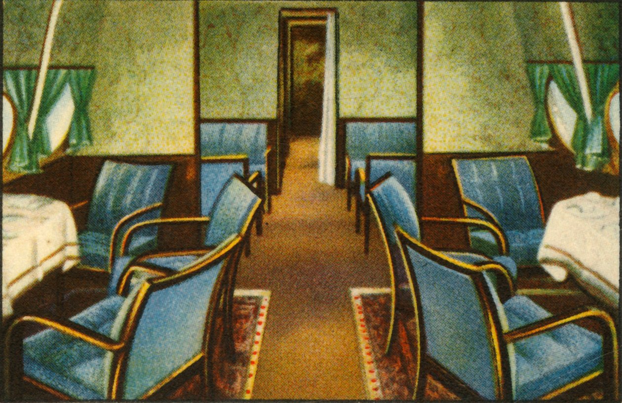 Saloon na palubě létajícího člunu Dornier Do X, 20. léta, 1932. od Unbekannt