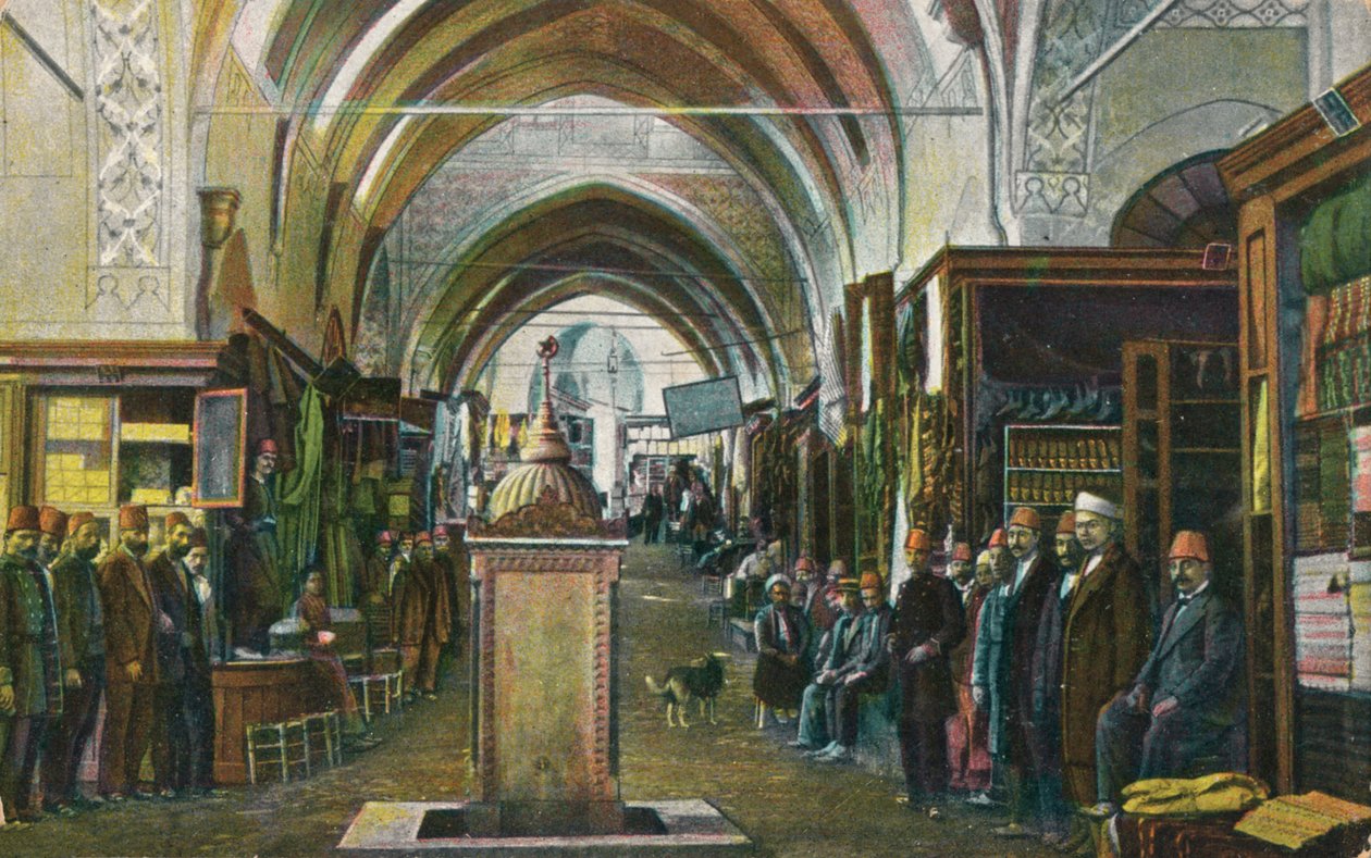 Pozdrav z Konstantinopole – Velký bazar, c1900. od Unbekannt