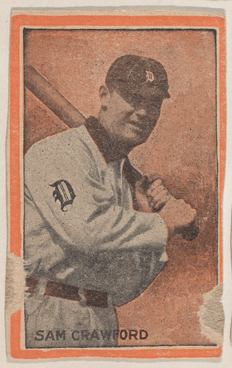Sam Crawford, ze sady hráčů baseballu W500 Orange Borders, 1910. od Unbekannt