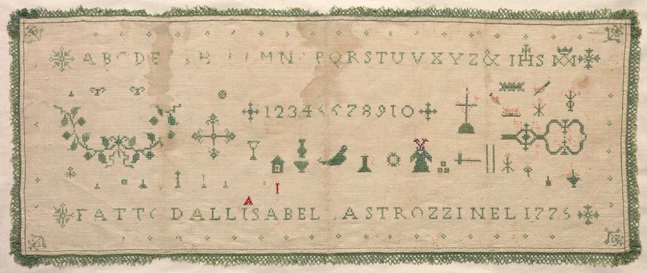 Vzorník, 1775. od Unbekannt