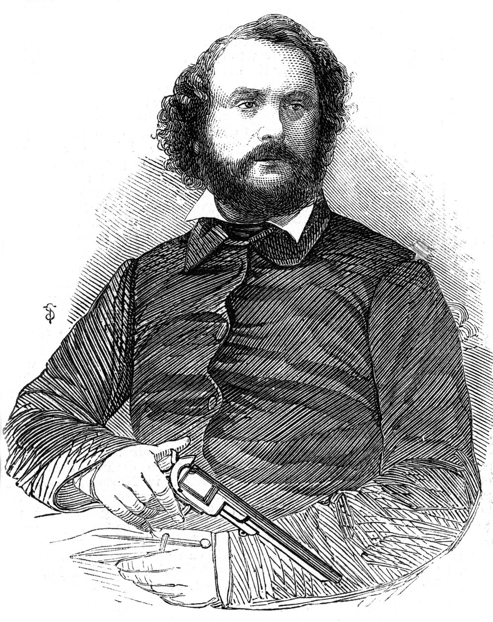 Samuel Colt 1814-1862, vynálezce revolveru Colt, 1856 od Unbekannt
