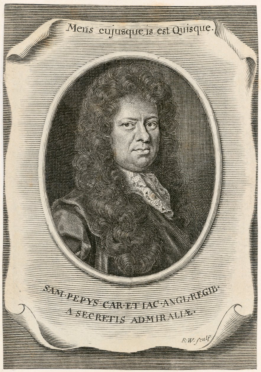 Samuel Pepys, anglický úředník pro akty námořní rady a deník, 1666. od Unbekannt