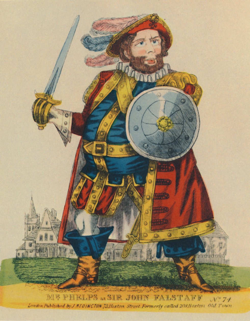 Samuel Phelps, 1804-1878 jako Falstaff, c1860, 1948. od Unbekannt