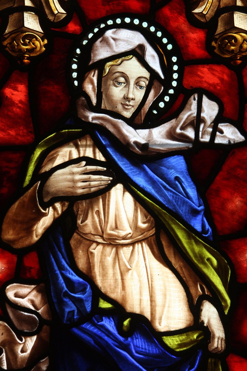 Kostel San Jeronimo. Vitráže. Panna Maria Madrid Španělsko od Unbekannt