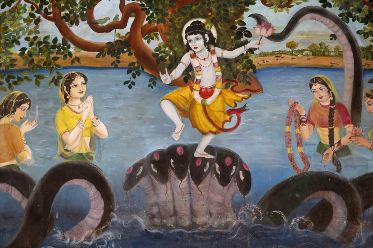 Škola Sandipani Muni pro strádající dívky vedená organizací Food for Life Vrindavan. Život boha Krišny. Indie od Unbekannt