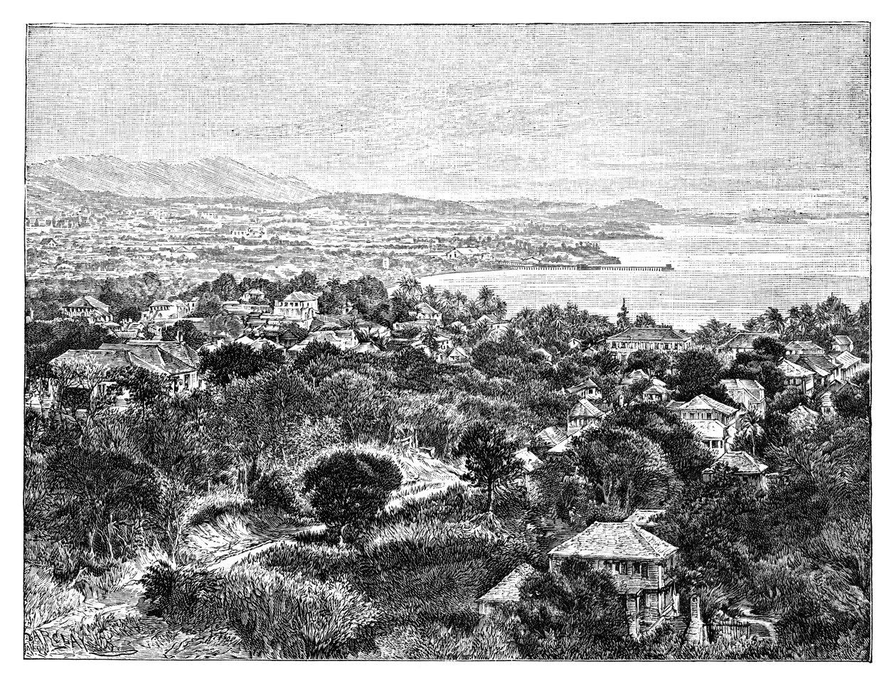 Ostrov Santa Cruz, c1890 od Unbekannt