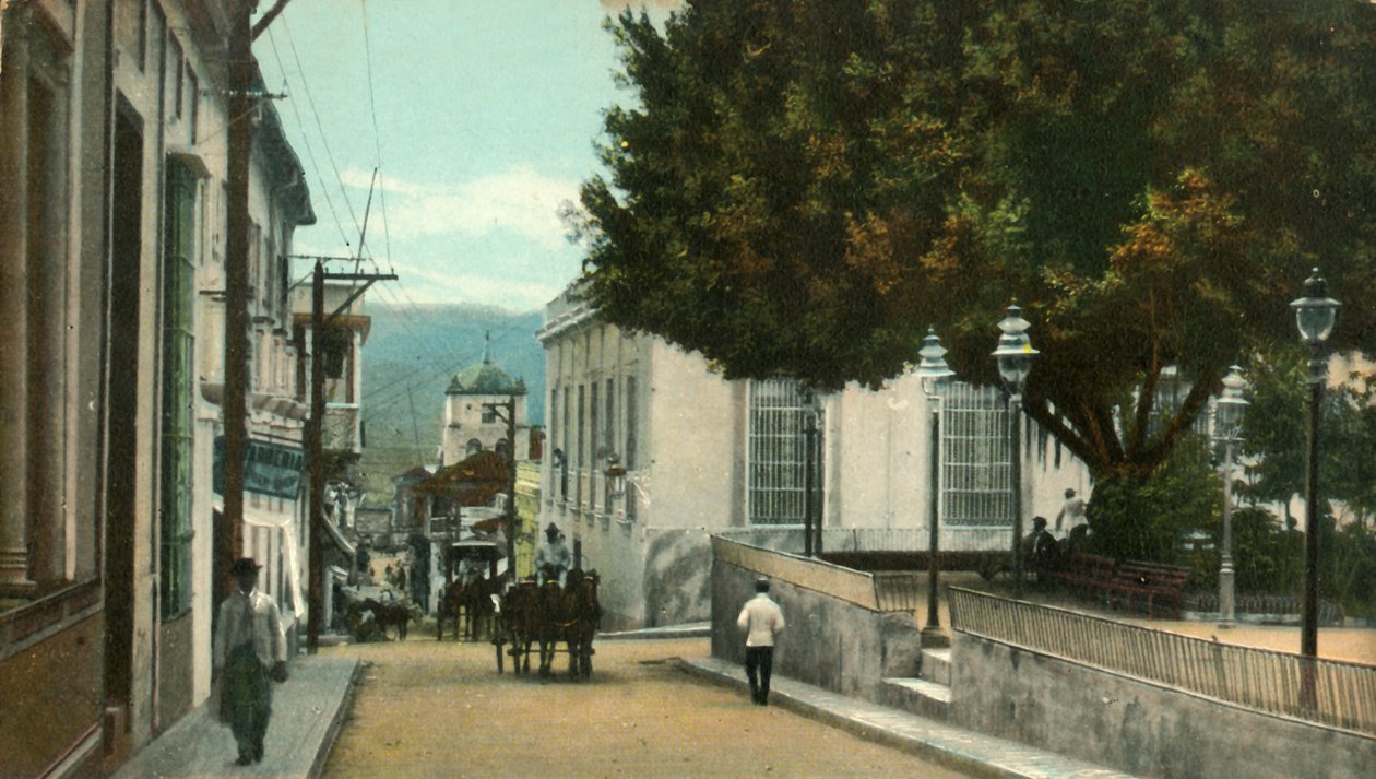 Santiago de Cuba - Calle de Santo Tomas, 1907. od Unbekannt