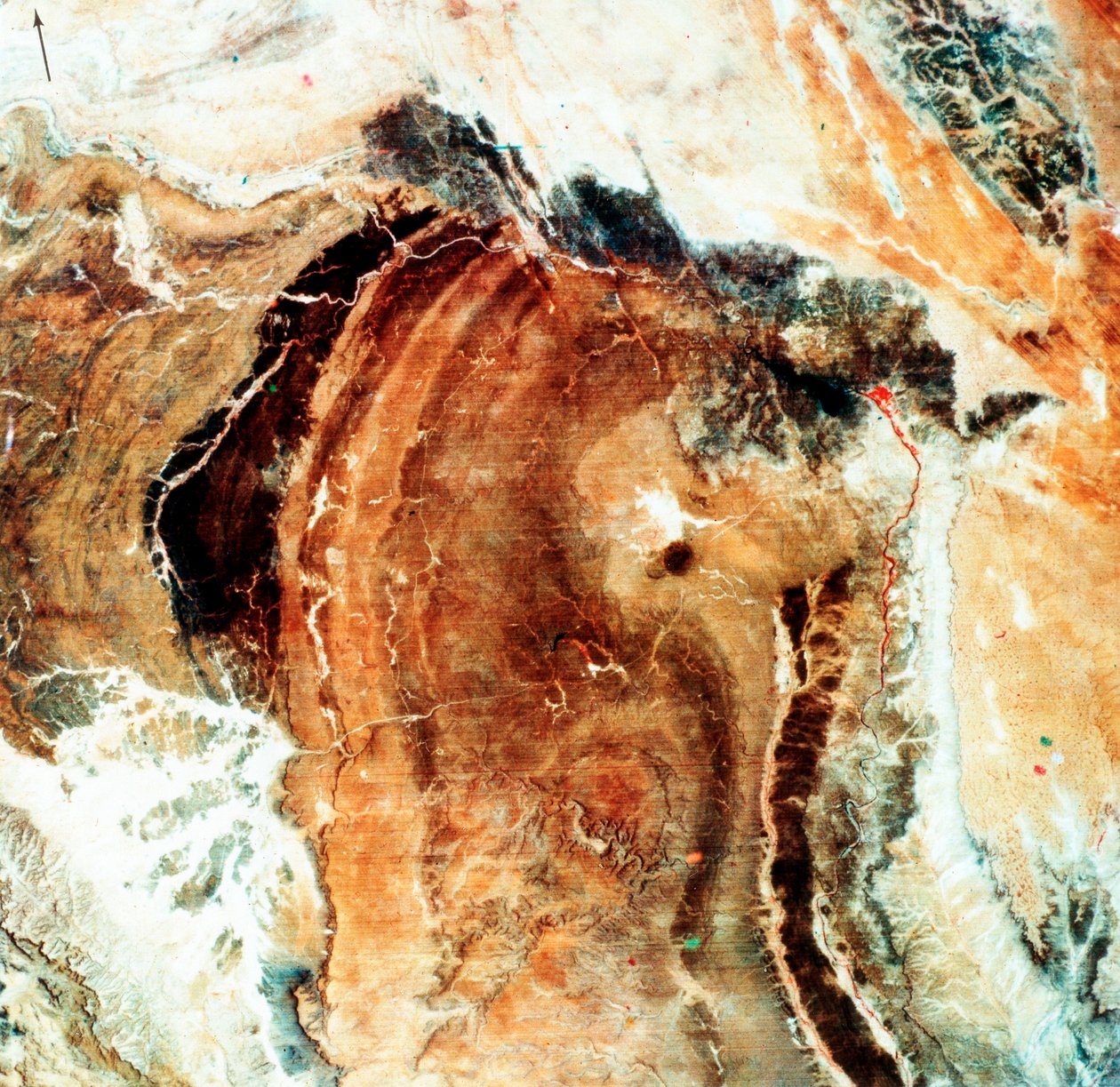 Satelitní fotografie Great Namaland, Namibie, 1972 od Unbekannt