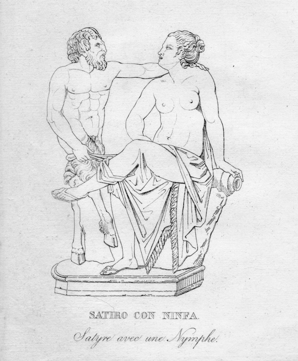 Satiro Con Ninfa Satyre s Nymphe, c1850 od Unbekannt