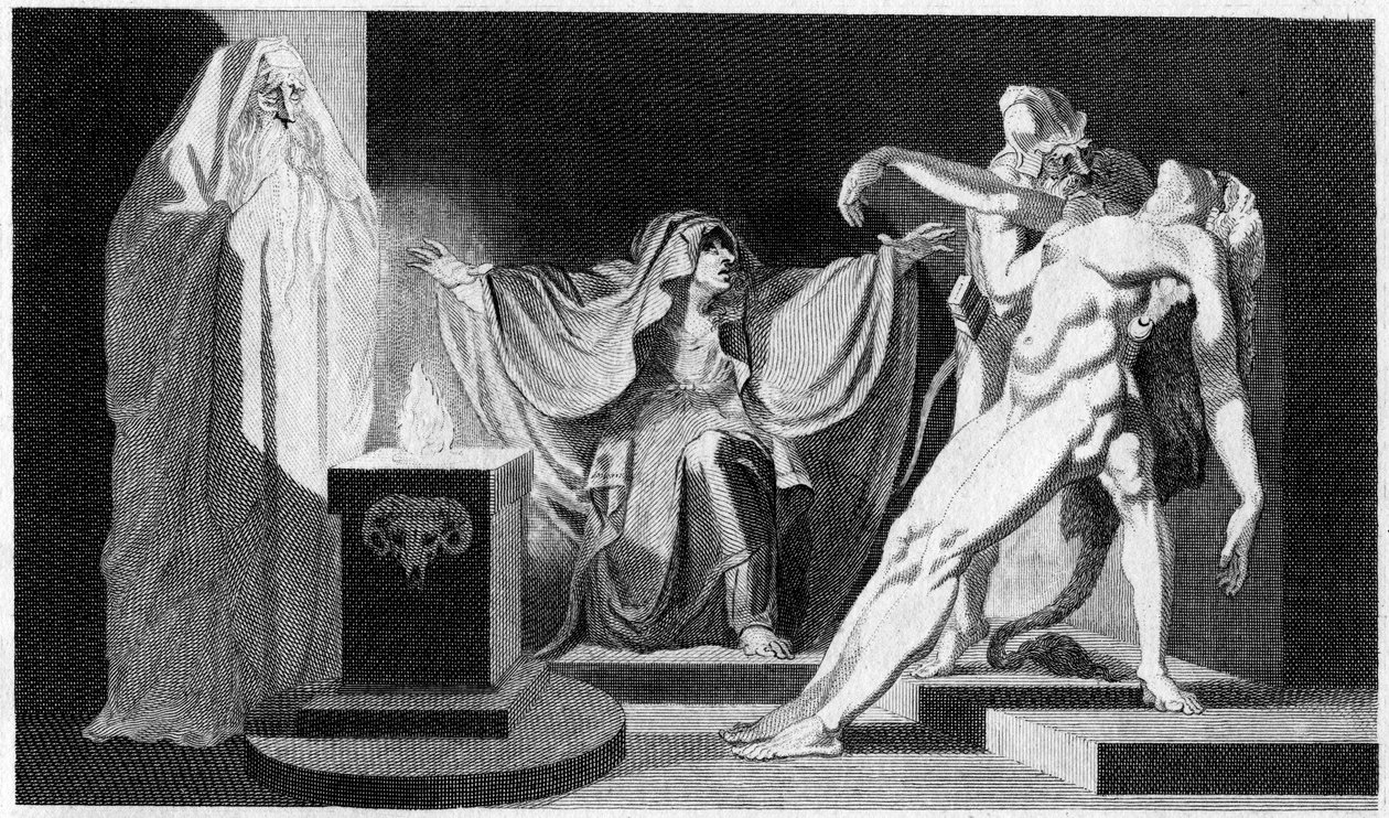 Saul a čarodějnice z Endoru, 1792 od Unbekannt