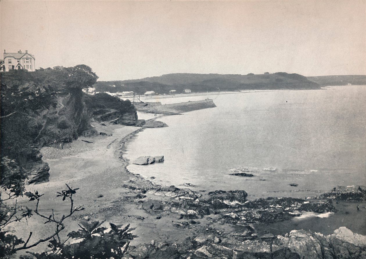 Saundersfoot - Celkový pohled na záliv, 1895 od Unbekannt