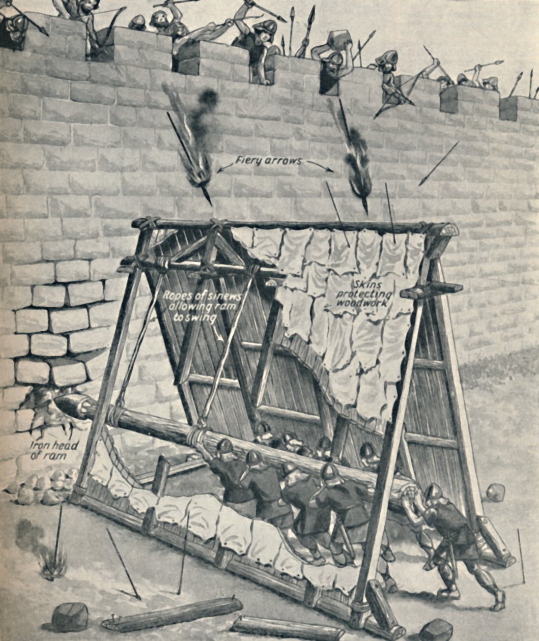 Saxons Bittering Down A City Wall, c1934 od Unbekannt