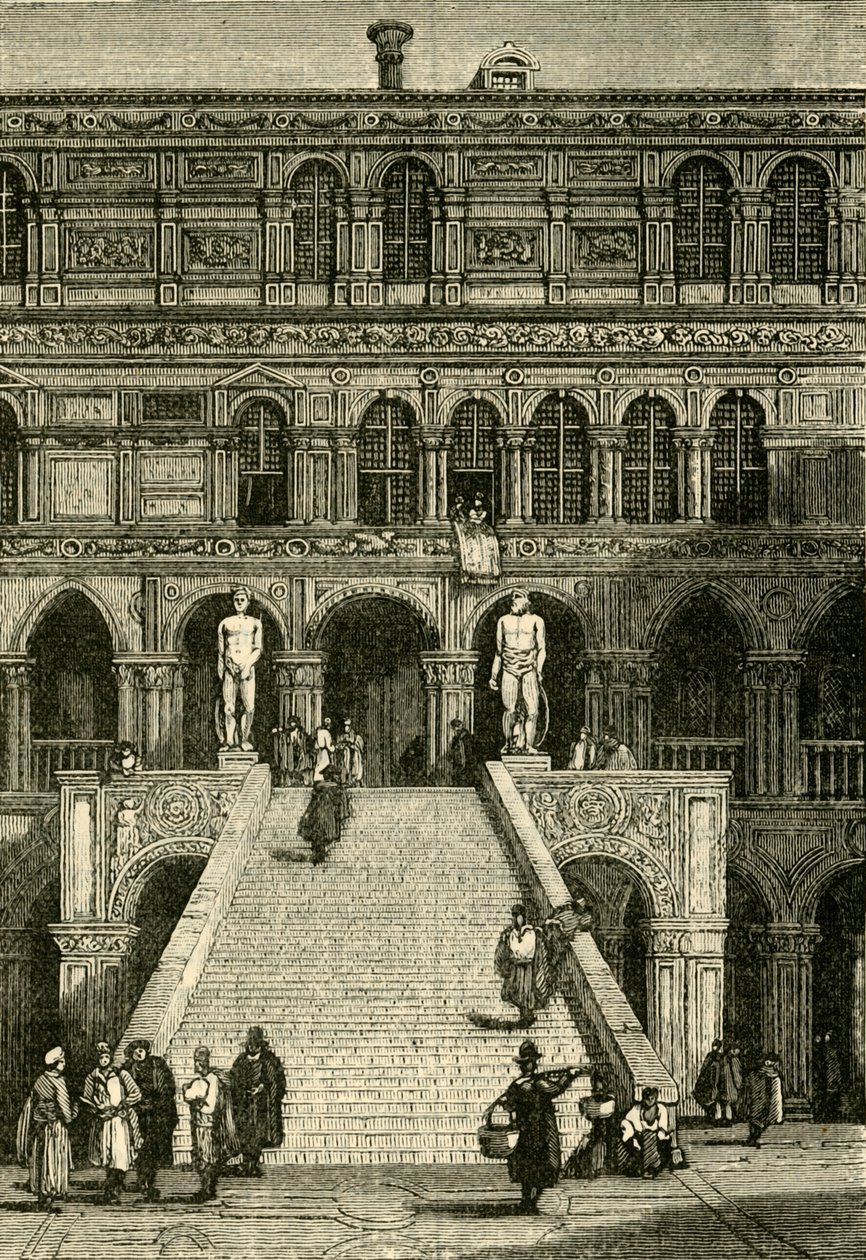 Scala dei Giganti v Dóžecím paláci, Benátky, 1890. od Unbekannt