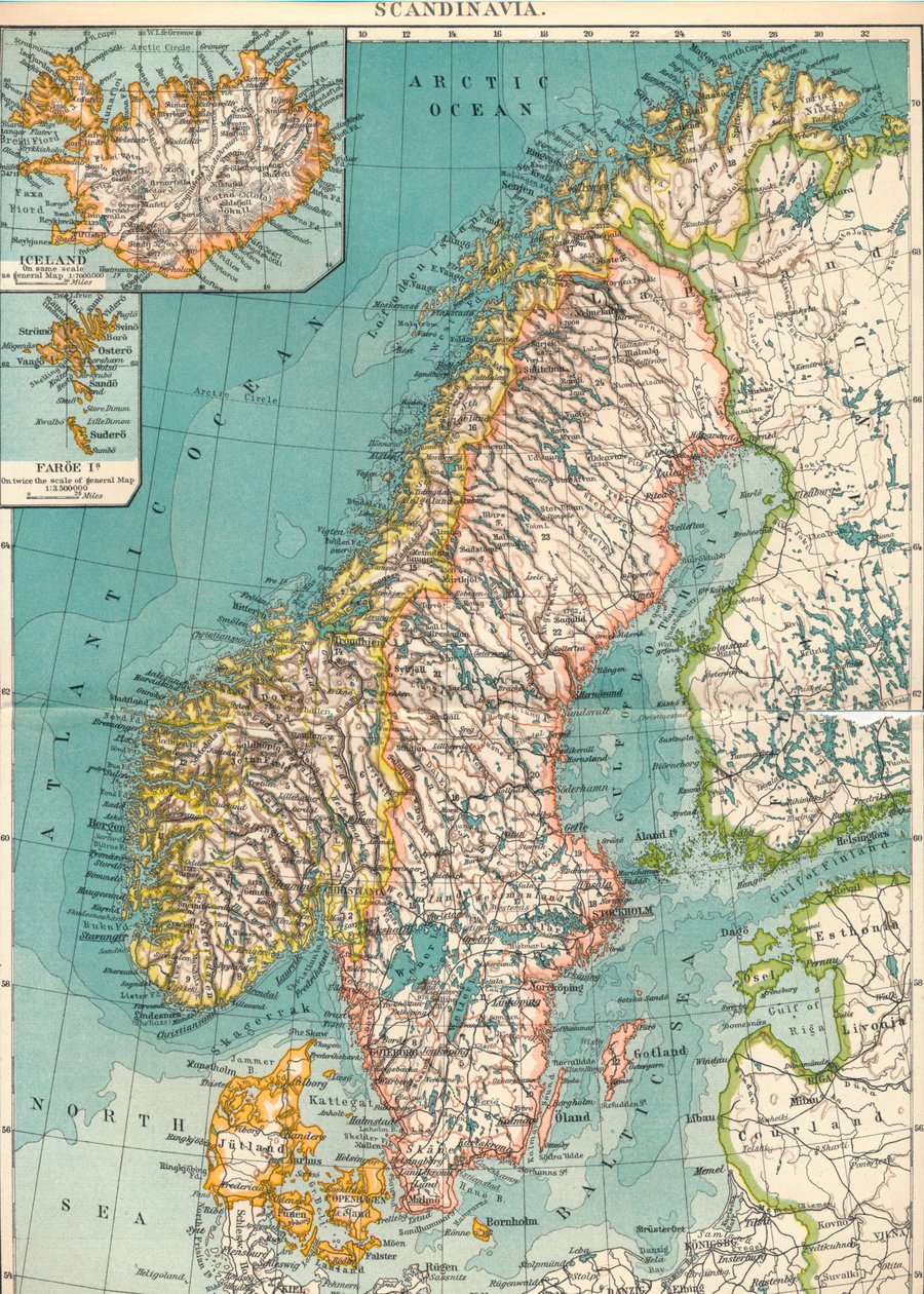 Skandinávie, c1906, 1907 od Unbekannt