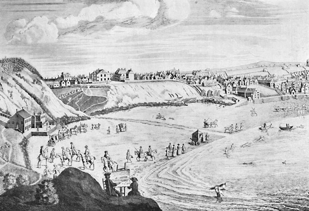 Scarborough Sands v roce 1735, c1735, 1904 od Unbekannt
