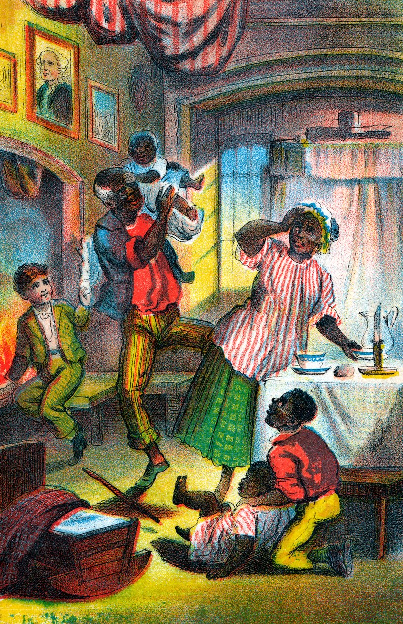 Scéna z Harriet Beecher Stowes Uncle Toms Cabin, c1870 od Unbekannt