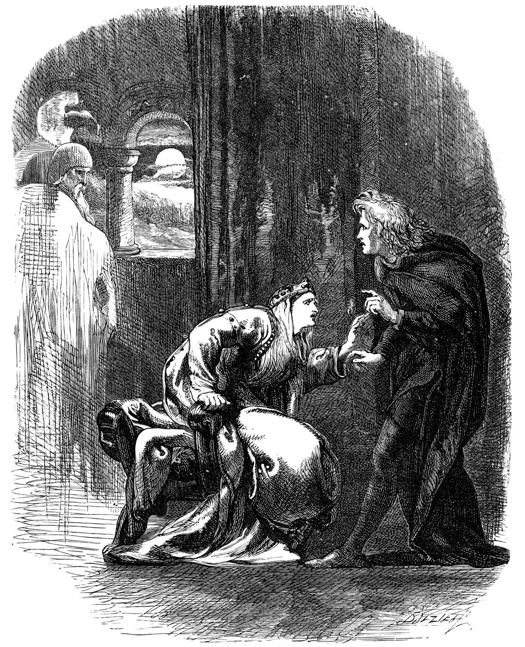 Scéna ze Shakespearova Hamleta, 19. století od Unbekannt