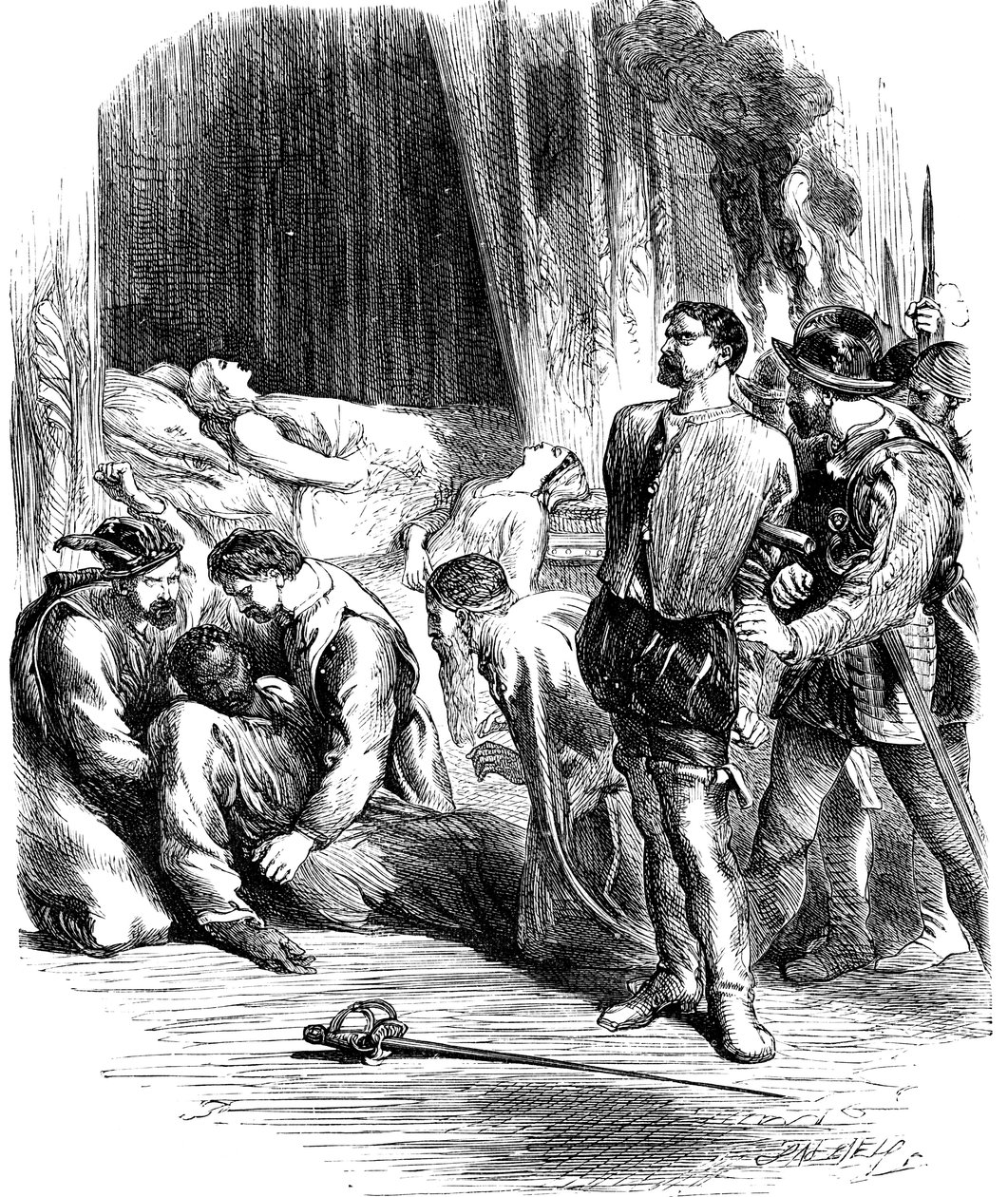 Scéna ze Shakespearova Othella, 19. století od Unbekannt